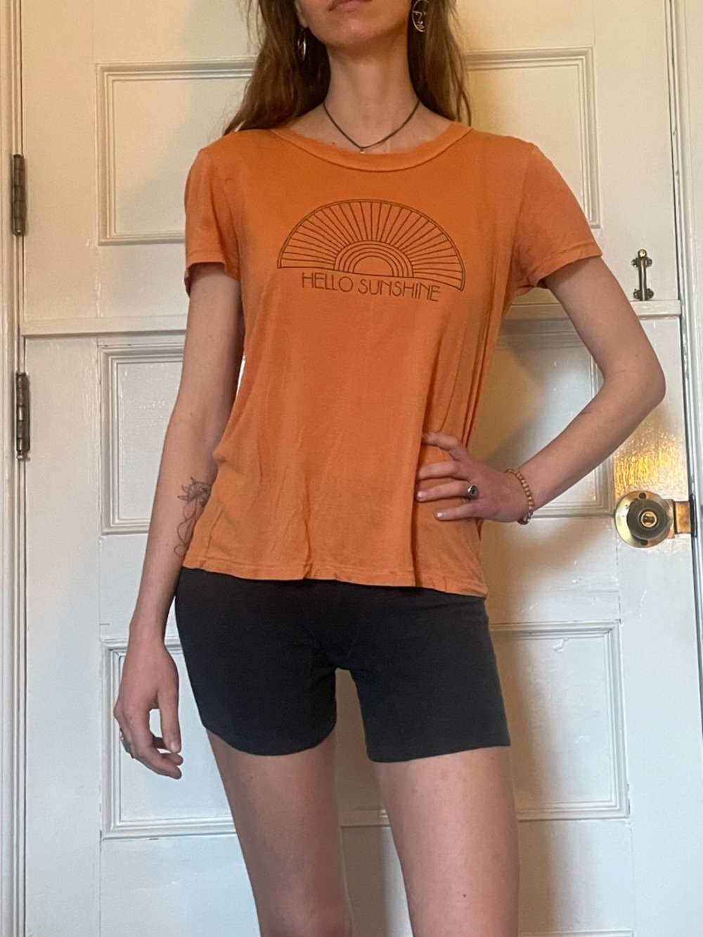 Hello Sunshine Graphic Tee - Orange
